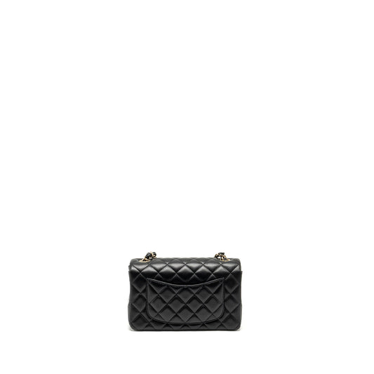 Chanel Mini Rectangular Flap Bag Lambskin Black L (microchip)