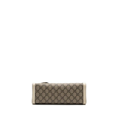Gucci padlock small shoulder bag GG supreme canvas / Leather white