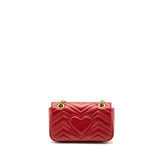 Gucci Mini GG Marmont matelasse calfskin red