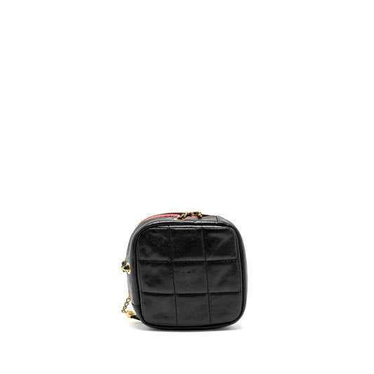 Chanel Quilted shape chain bag caviar black