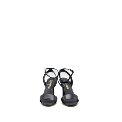 Chanel Size 36 Heel Sandals Leather Black