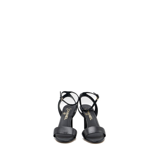 Chanel Size 36 Heel Sandals Leather Black