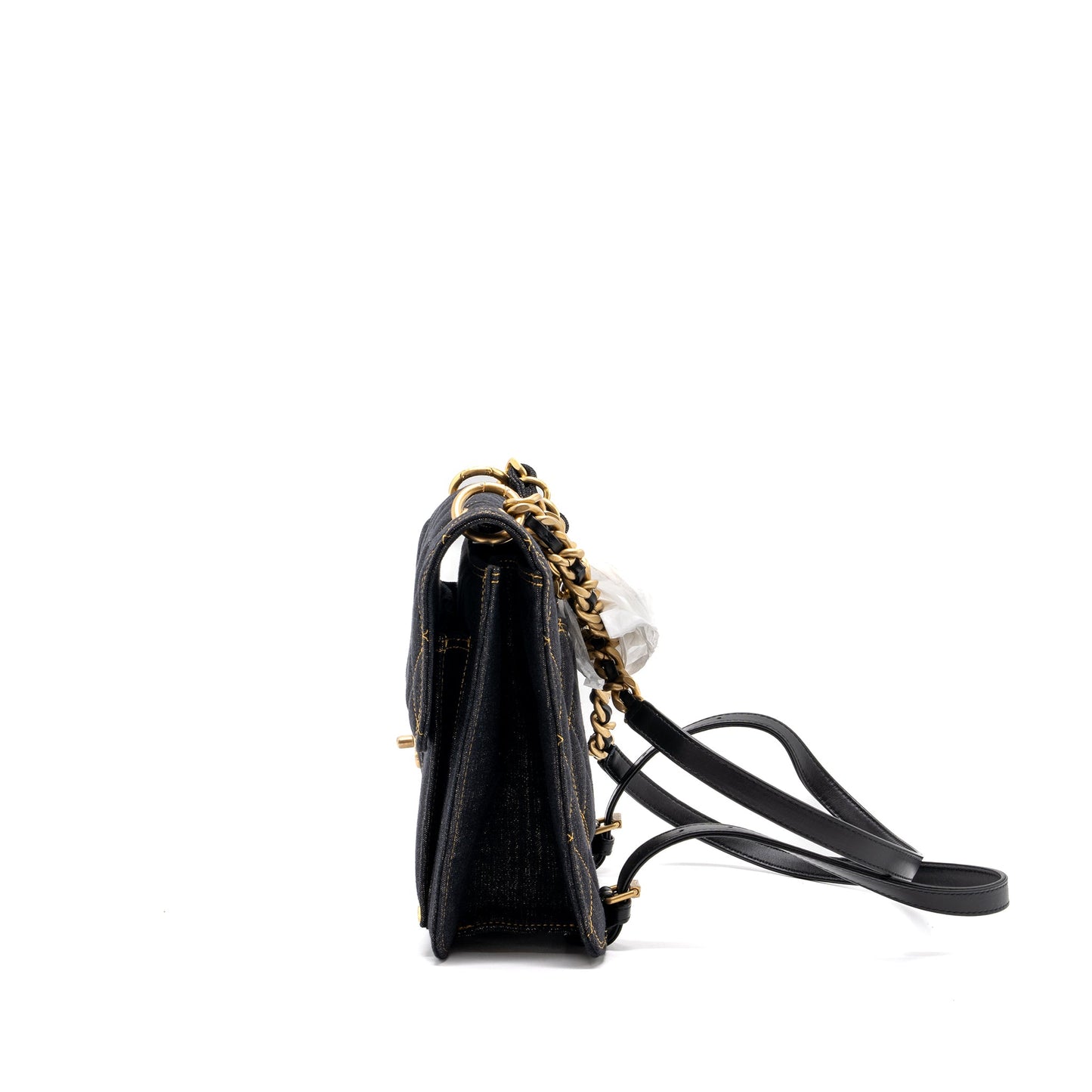 Chanel 23S flap backpack denim dark blue Brushed  (microchip)