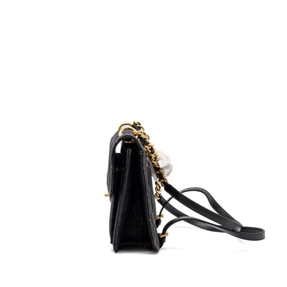 Chanel 23S flap backpack denim dark blue Brushed  (microchip)