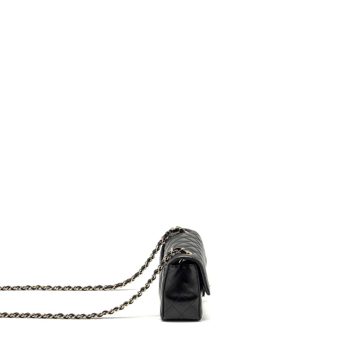 Chanel Mini Rectangular Flap Bag Lambskin Black L (microchip)