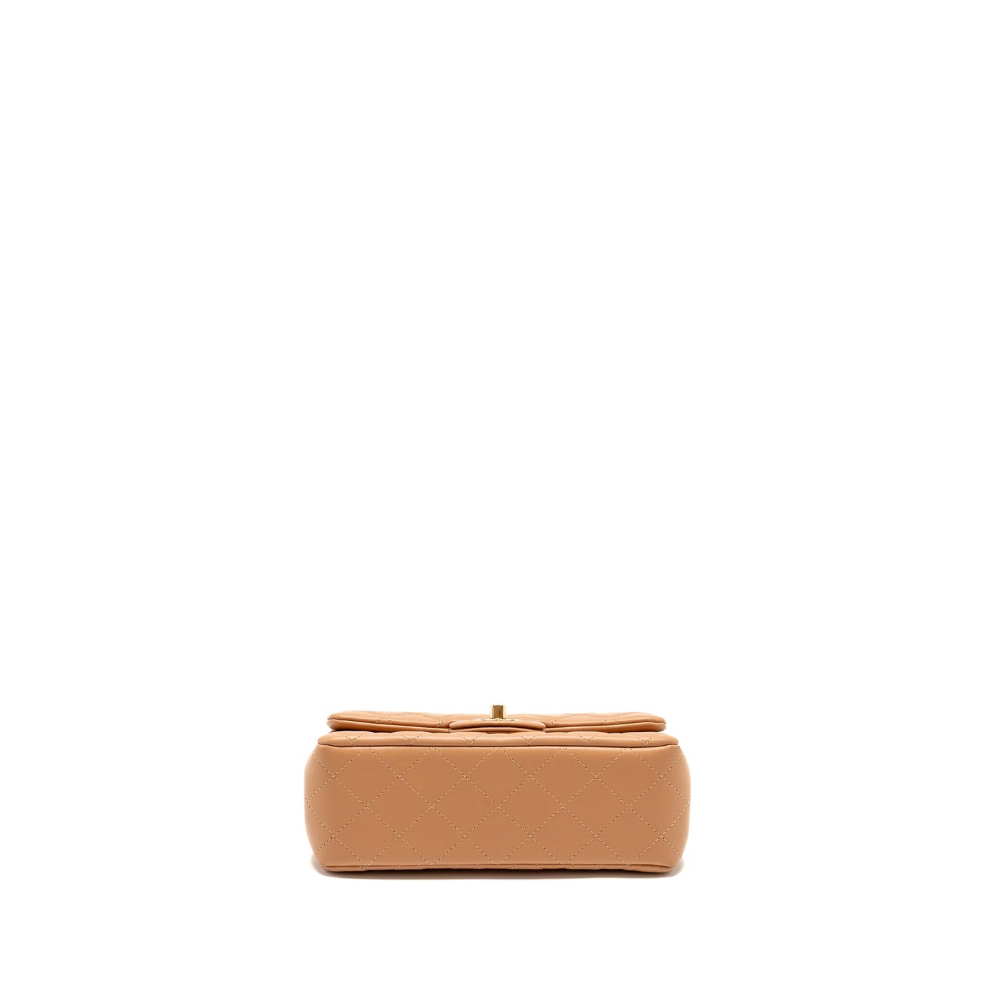 Chanel Mini Rectangular Flap Bag Lambskin Beige L (Microchip)
