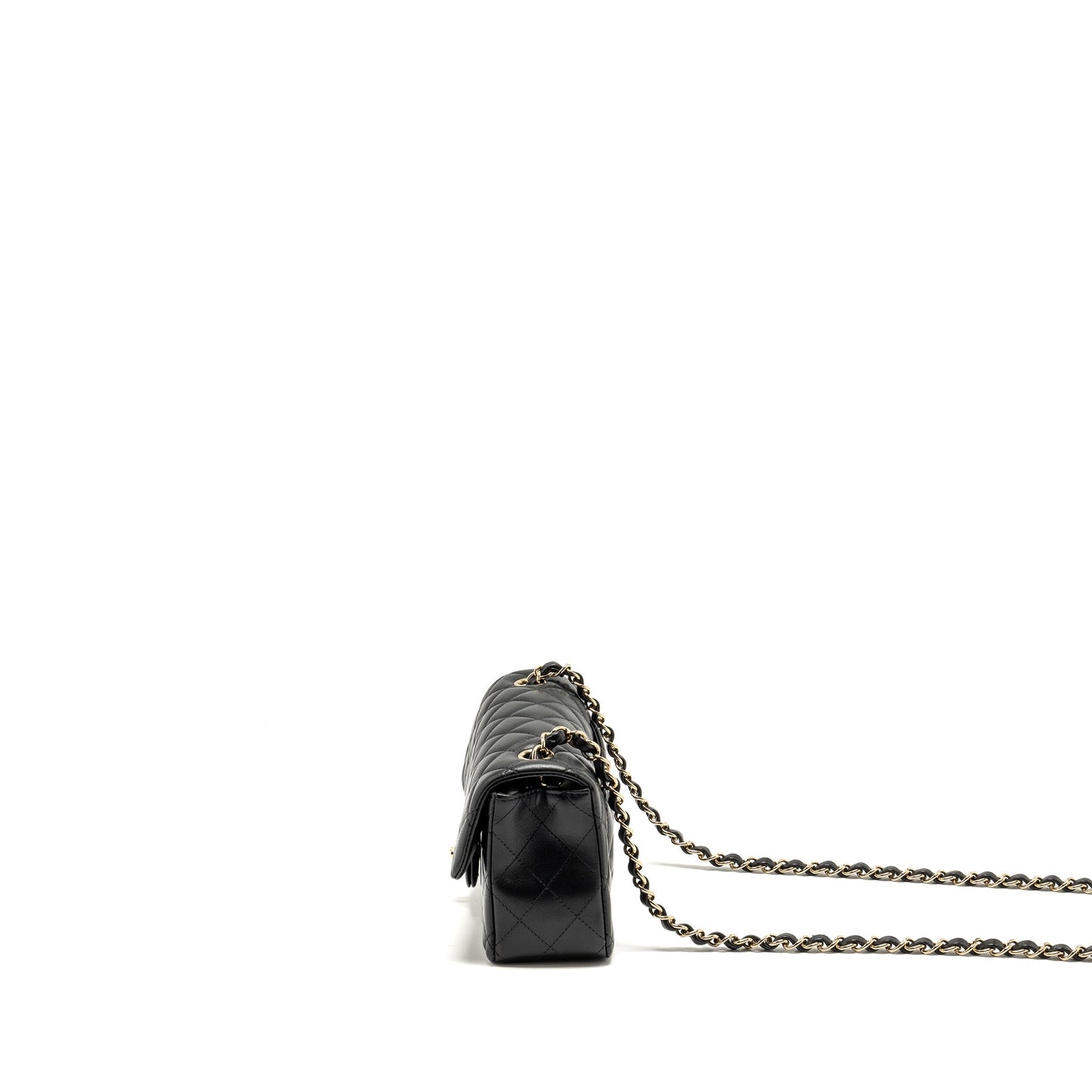 Chanel Mini Rectangular Flap Bag Lambskin Black L (microchip)
