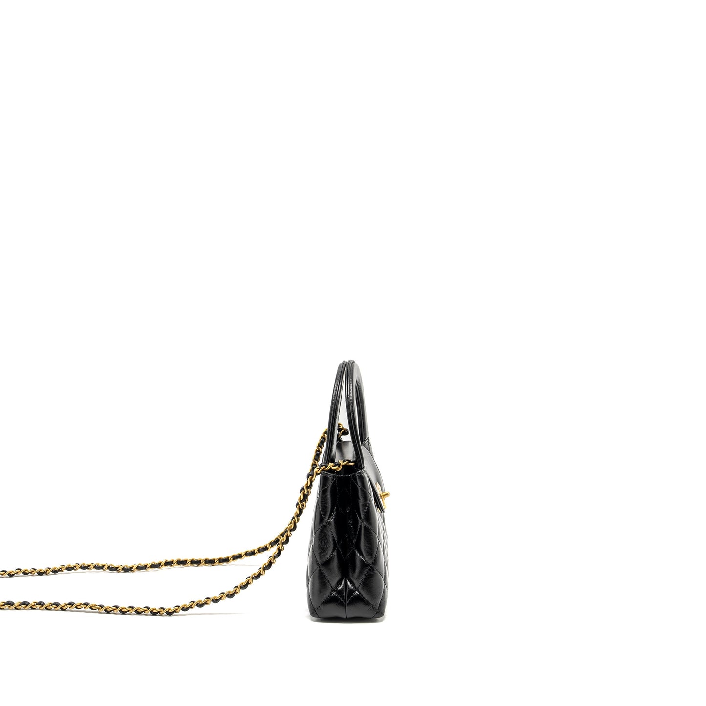 Chanel Mini Kelly Shopping Tote Bag Calfskin Black  (Microchip)