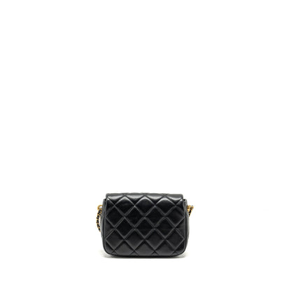 Chanel My Perfect Mini Flap Bag with Pearl Chain Lambskin Black  (Microchip)