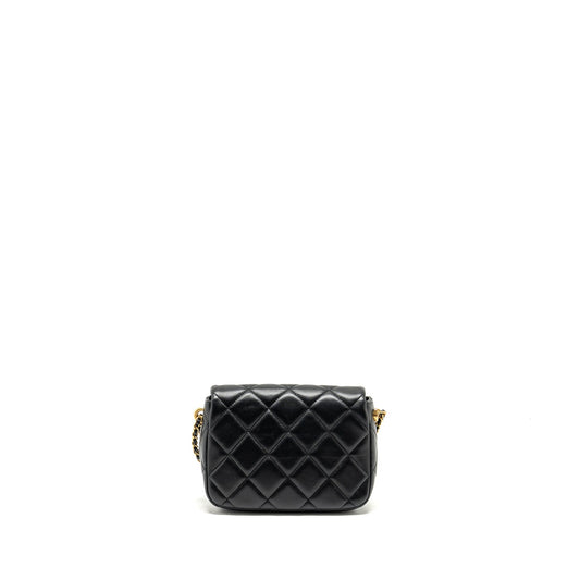 Chanel My Perfect Mini Flap Bag with Pearl Chain Lambskin Black  (Microchip)