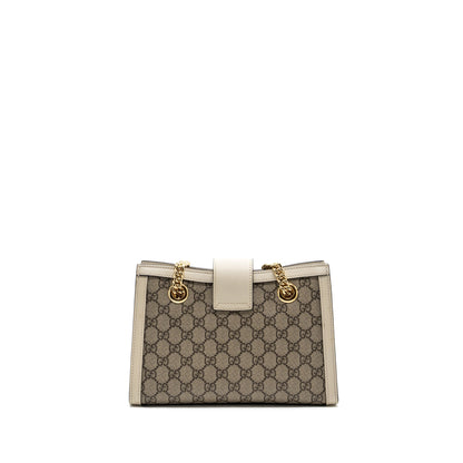 Gucci padlock small shoulder bag GG supreme canvas / Leather white