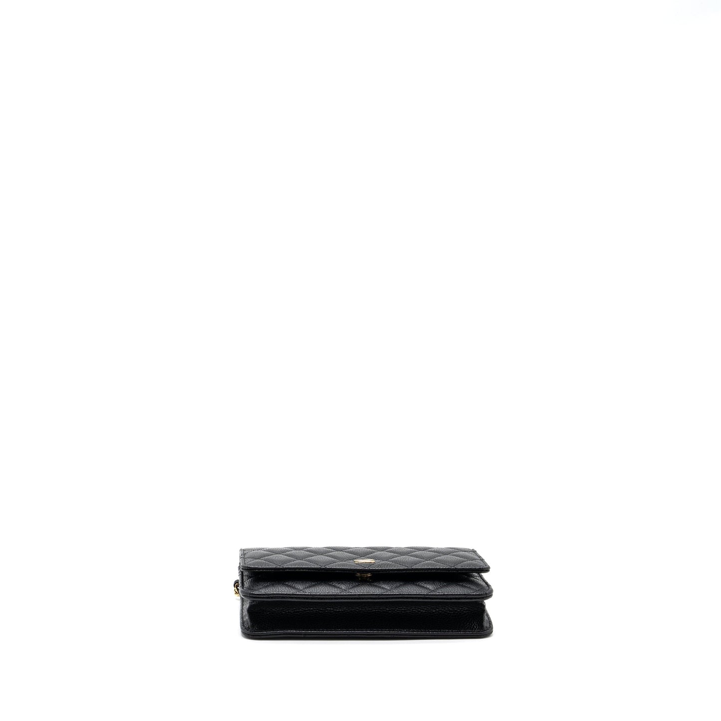 Chanel Classic Wallet On Chain Caviar Black  (microchip)