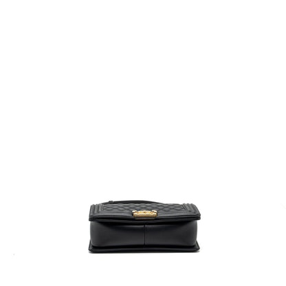 Chanel medium boy bag smooth calfskin black