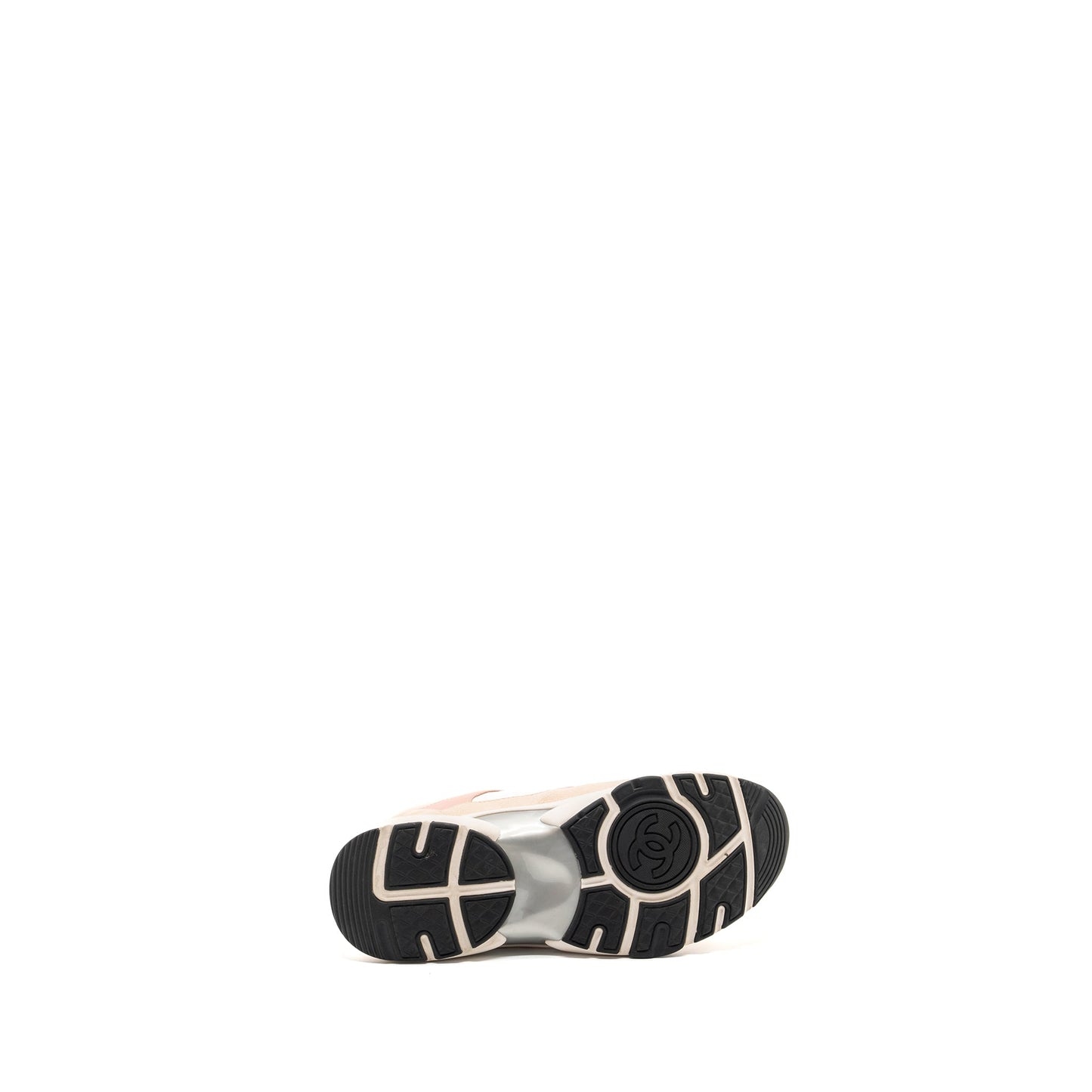 Chanel size 38 cc logo sneaker pink / multicolour