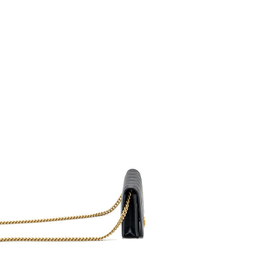 Chanel Boy Wallet On Chain caviar black  (microchip)