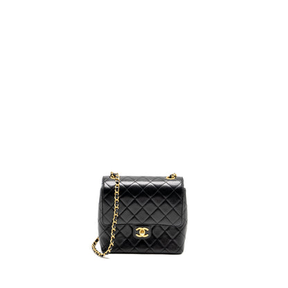 CHANEL 22K Retro Classic New Square Large Flap Bag Goatskin Black  (Microchip)