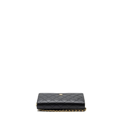 Chanel Classic Wallet On Chain Caviar Black  (microchip)