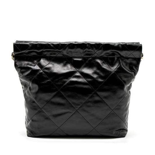 Chanel Small 22 Bag Shiny Calfskin Black  (Microchip)