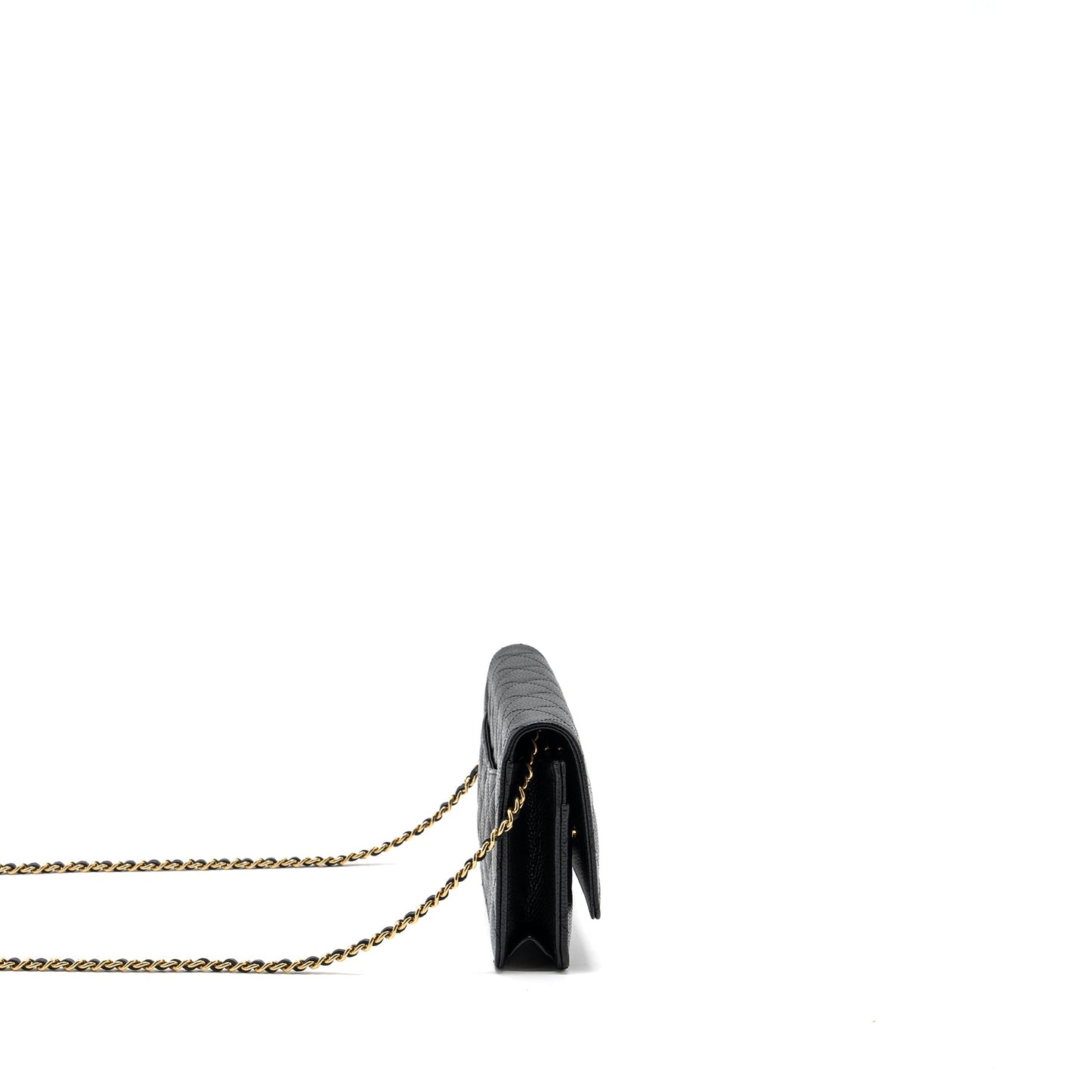 Chanel Classic Wallet On Chain Caviar Black  (microchip)