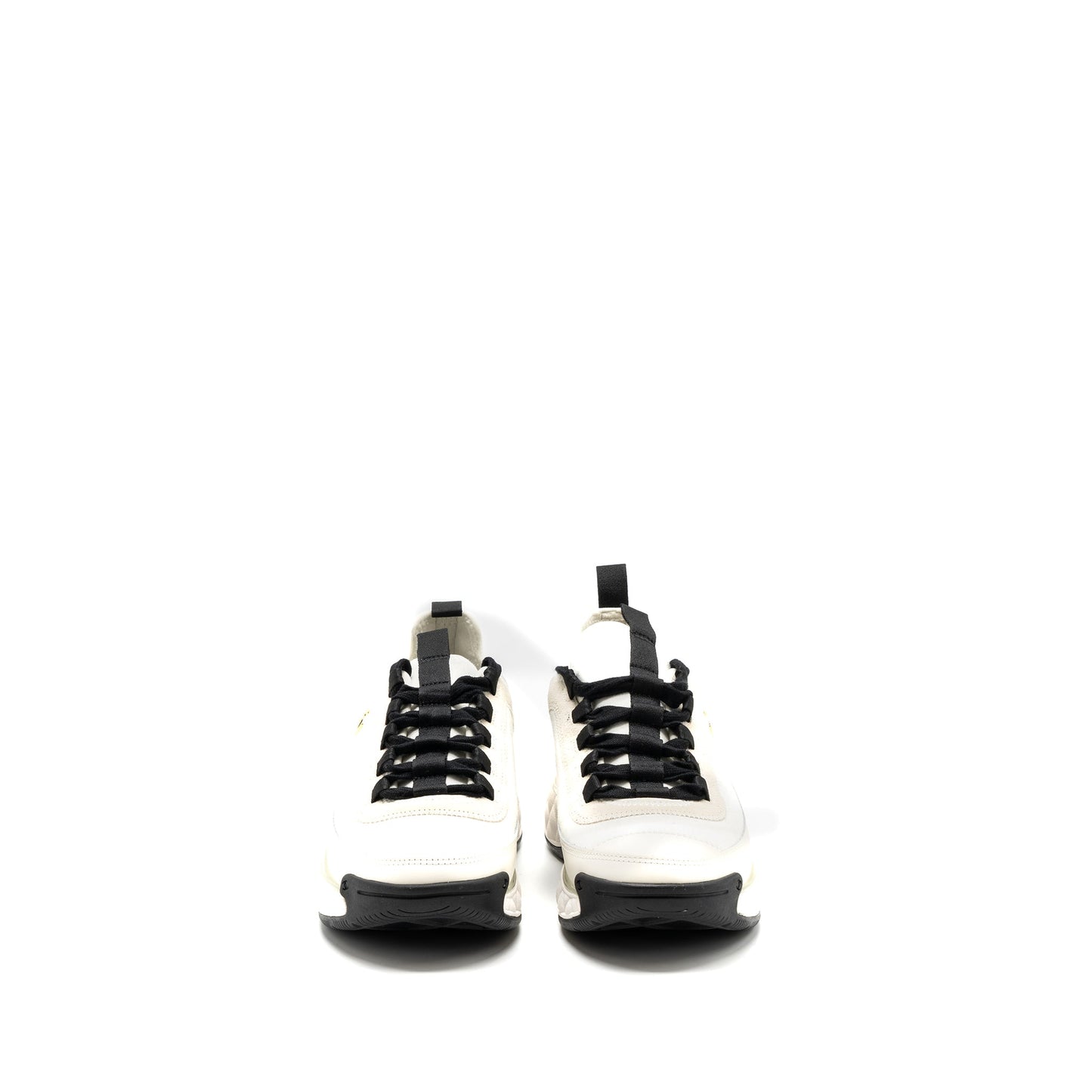 Chanel Size 38 Classic Sneaker Fabric/Suede Calfskin Black/White