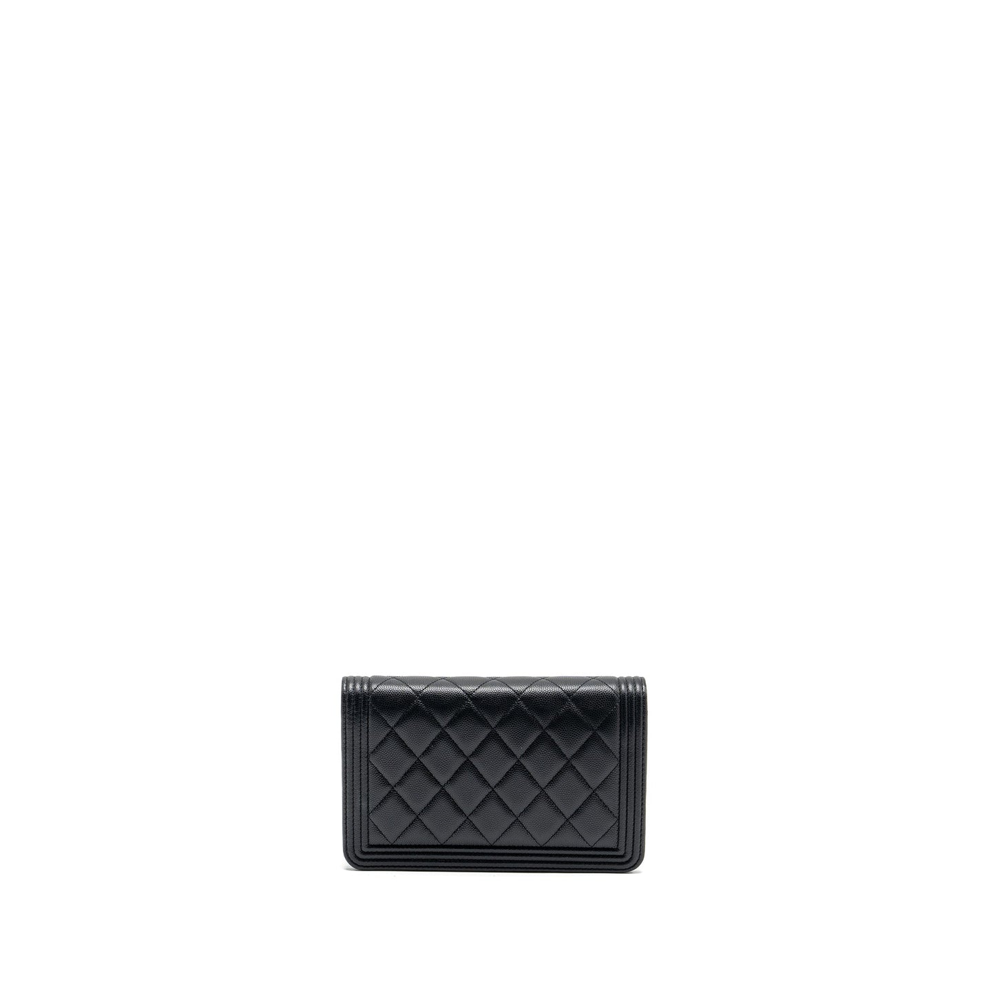 Chanel Boy Wallet On Chain caviar black  (microchip)