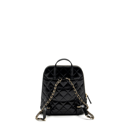 Chanel 22A Mini Backpack Patent Black L (microchip)