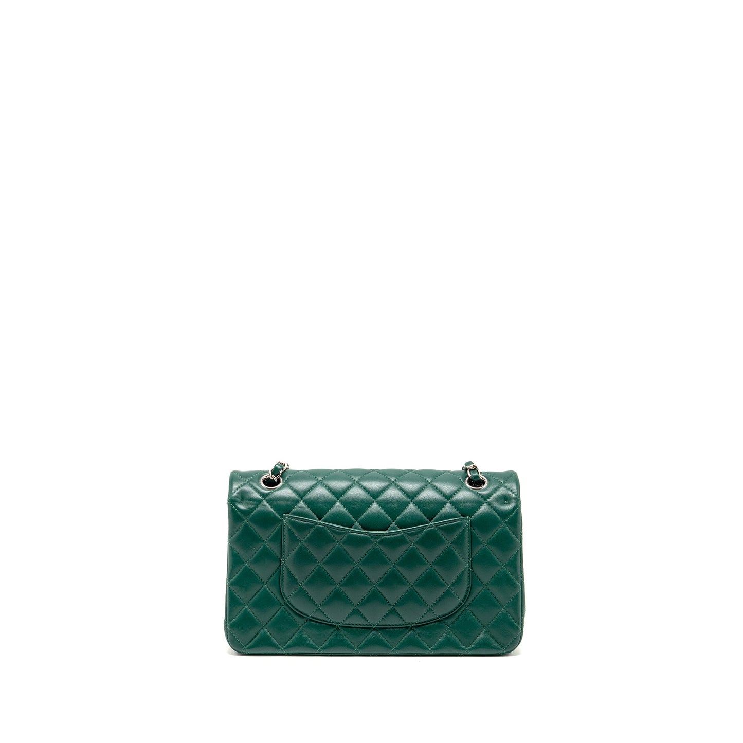 Chanel Medium Classic double flap bag lambskin green