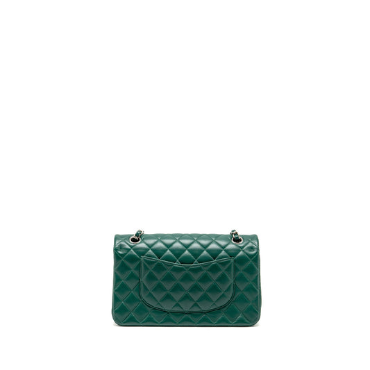 Chanel Medium Classic double flap bag lambskin green