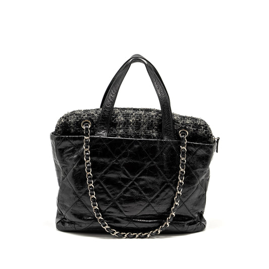 Chanel Portobello Tote Bag Calfskin/Tweed Black/Grey