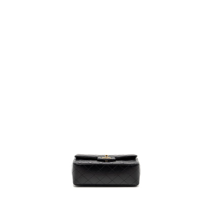 Chanel Mini Rectangular Flap Bag Lambskin Black L (microchip)