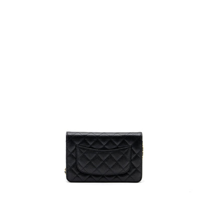 Chanel Classic Wallet On Chain Caviar Black  (microchip)
