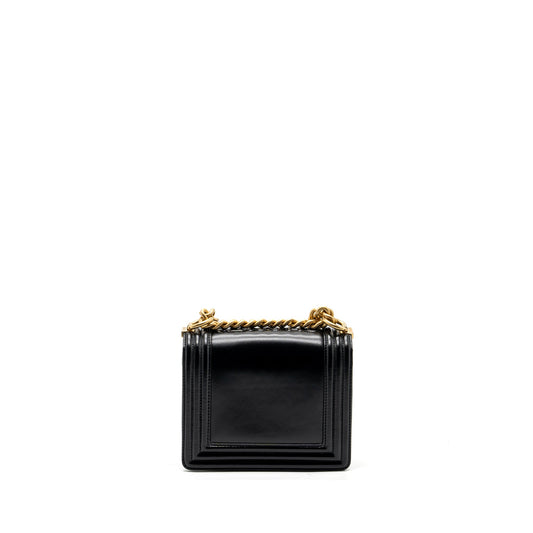Chanel mini square boy bag limited edition calfskin black  (microchip)