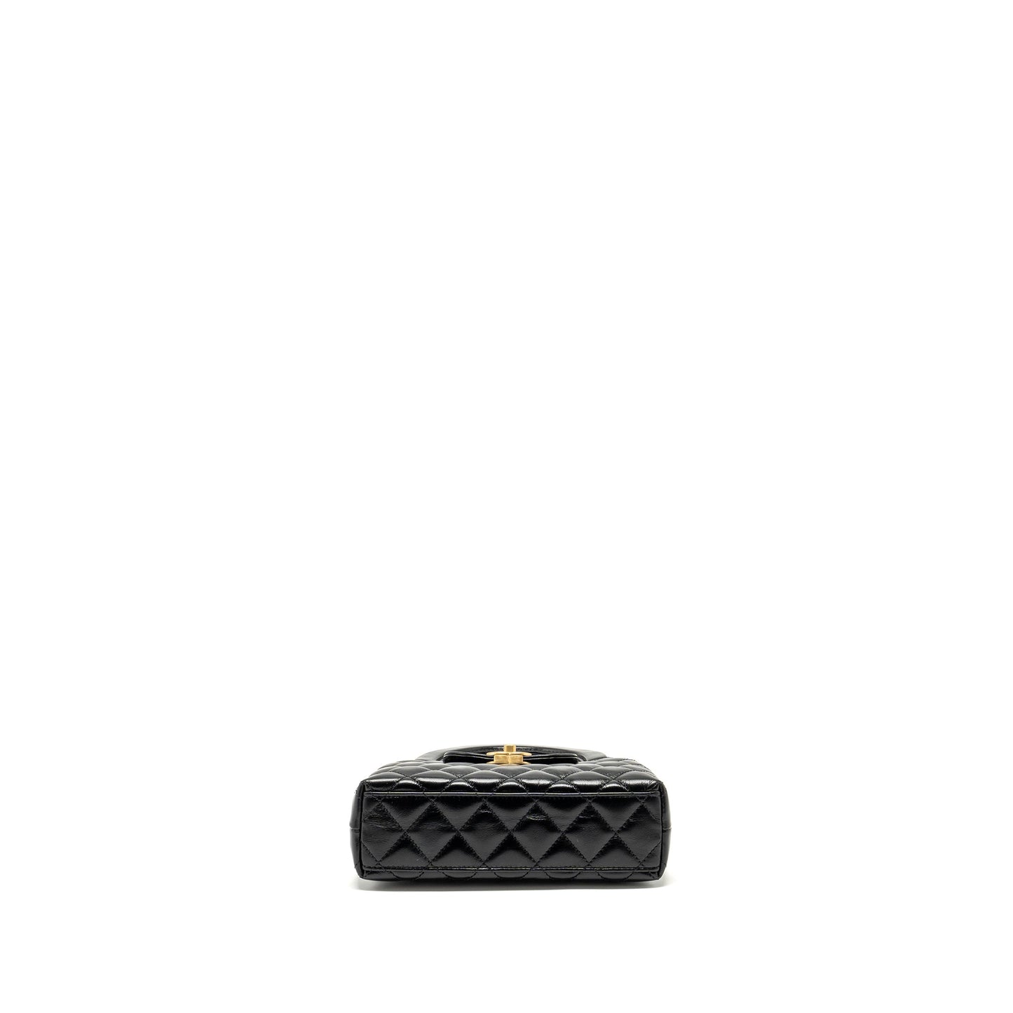Chanel 24a Mini Shopping Tote/ Mini Kelly Calfskin Black  (microchip)