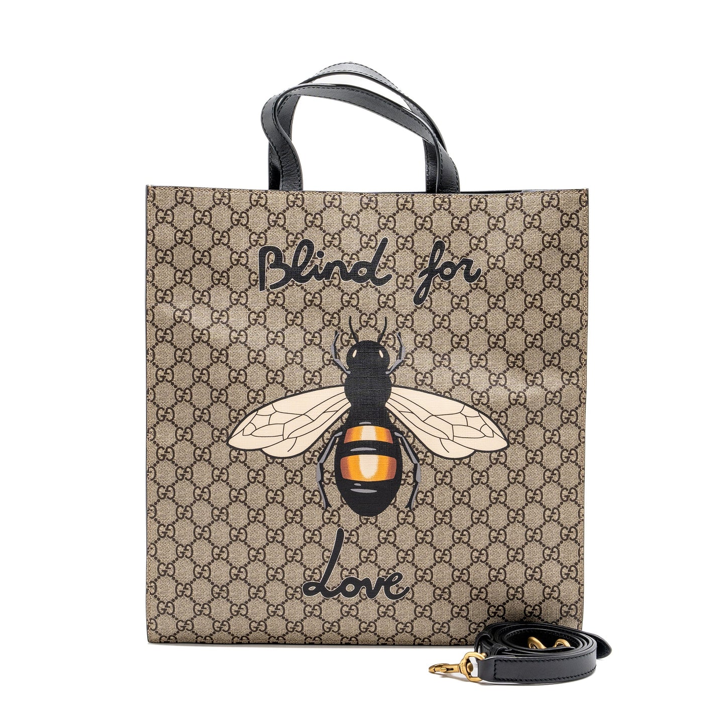 Gucci blind for love tote bag GG supreme canvas black/ multicolour