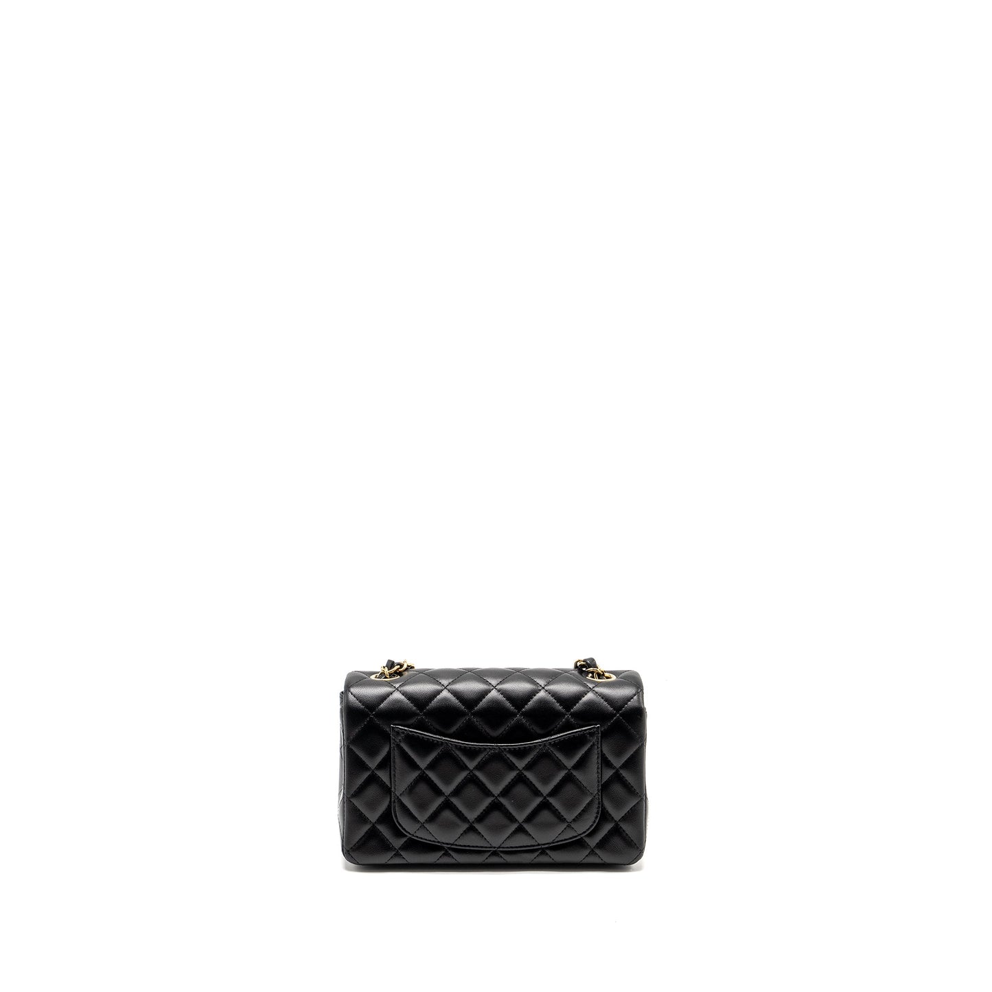 Chanel Mini Rectangular Flap Bag Lambskin Black L (microchip)