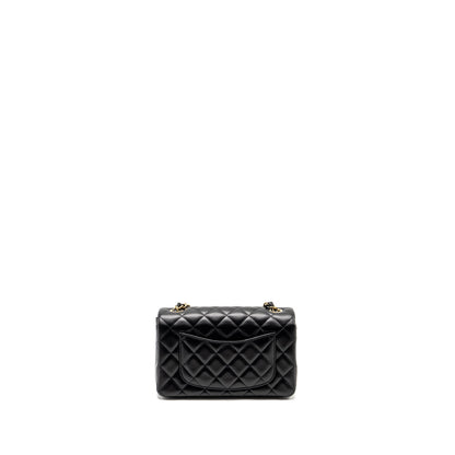 Chanel Mini Rectangular Flap Bag Lambskin Black L (microchip)