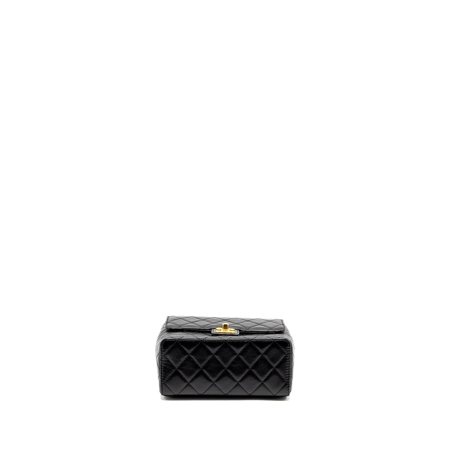 CHANEL 22K Retro Classic New Square Large Flap Bag Goatskin Black  (Microchip)