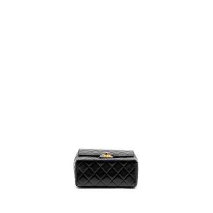 CHANEL 22K Retro Classic New Square Large Flap Bag Goatskin Black  (Microchip)