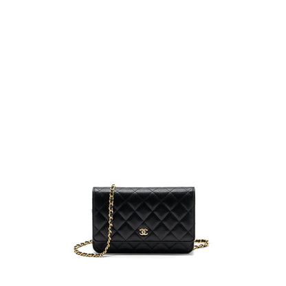 Chanel Classic Wallet On Chain Caviar Black  (microchip)
