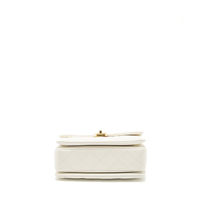 Chanel 21K Coco First Caviar White Brushed  (Microchip)