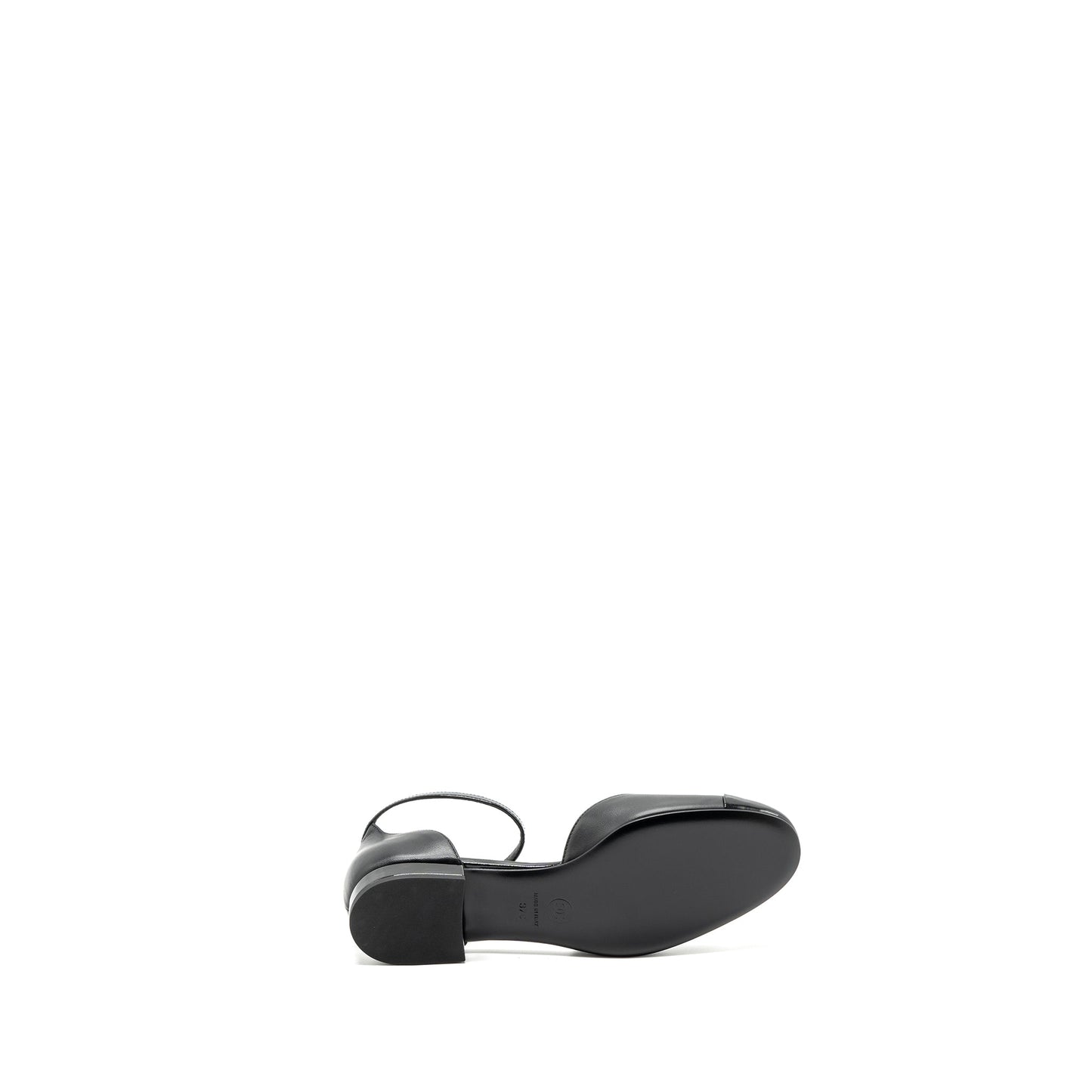 Chanel Size 37 Flat Shoes Lambskin/Patent Black