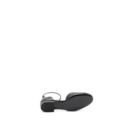 Chanel Size 37 Flat Shoes Lambskin/Patent Black