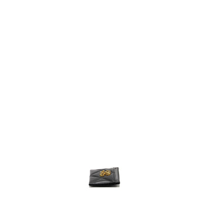 Chanel 19 Card Holder Lambskin Black  (Microchip)