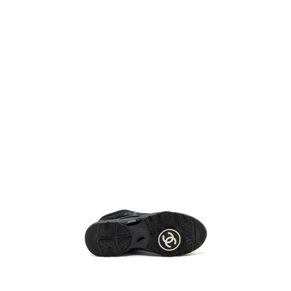 Chanel size 37.5 trainers/ sneakers nylon / suede leather black