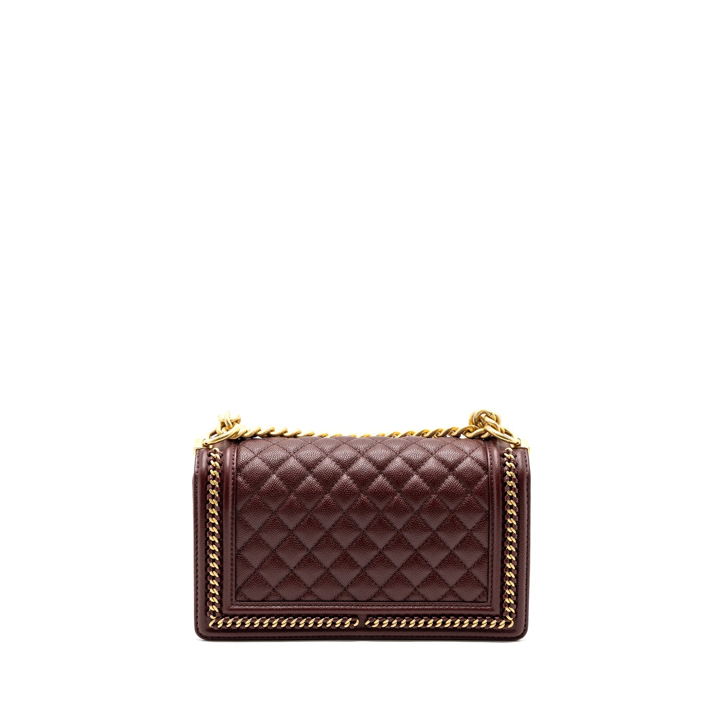 Chanel Medium Boy Bag Limited Edition Caviar Burgundy (microchip)