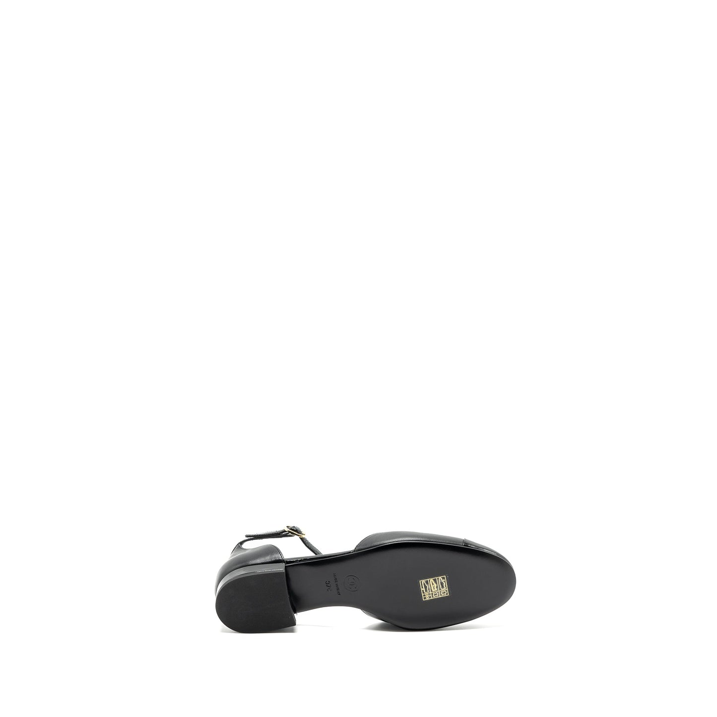 Chanel Size 37 Flat Shoes Lambskin/Patent Black