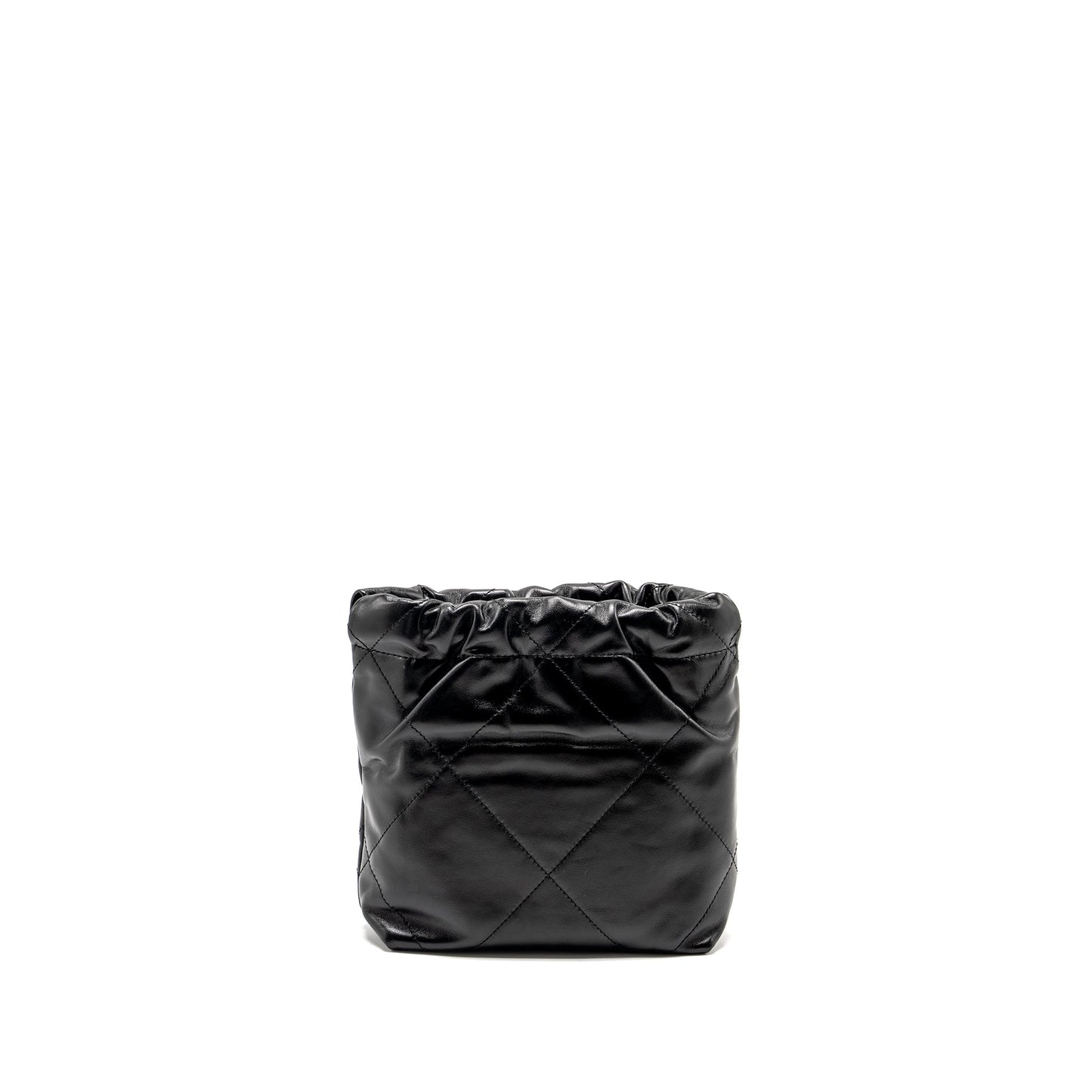 Chanel 23K Mini 22 Bag Shiny Calfskin Black  (Microchip)
