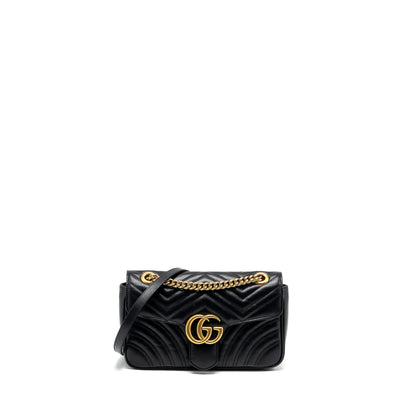 Gucci Small GG Marmont Shoulder Bag calfskin Black
