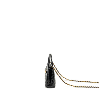 Chanel 24a Mini Shopping Tote/ Mini Kelly Calfskin Black  (microchip)