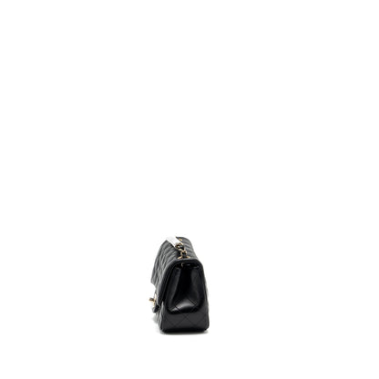 Chanel mini square flap bag lambskin black L (microchip)